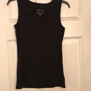 INC small sleeveless mesh cut out top
